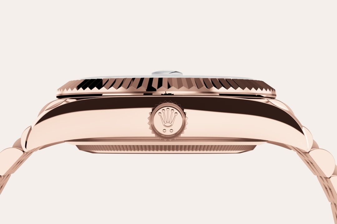 Men's Luxury Rose Gold Quartz Watch with Teal Blue Dial - Dual Time, Annual Calendar and Jubilee Bracelet