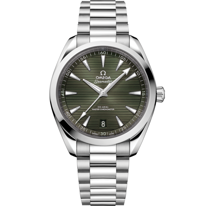Men's Stainless Steel Olive Green Dial Automatic Watch with Date - Premium Dress Watch