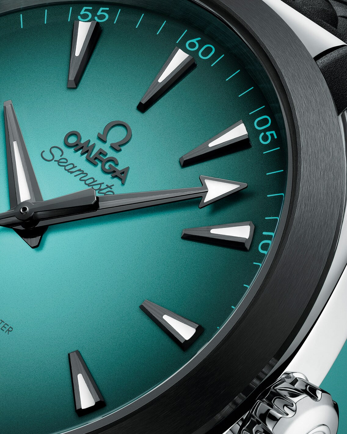 Men's Turquoise Teal Dial Automatic Watch with Date - Premium Leather Strap Dress Watch