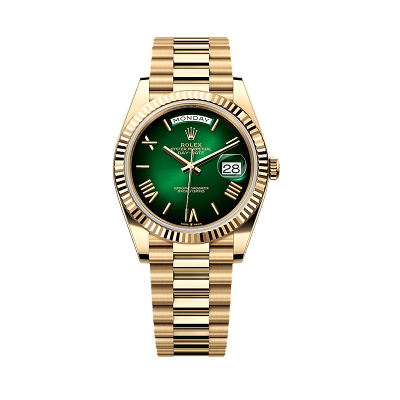 Premium Emerald Green Day-Date Luxury Watch for Men
