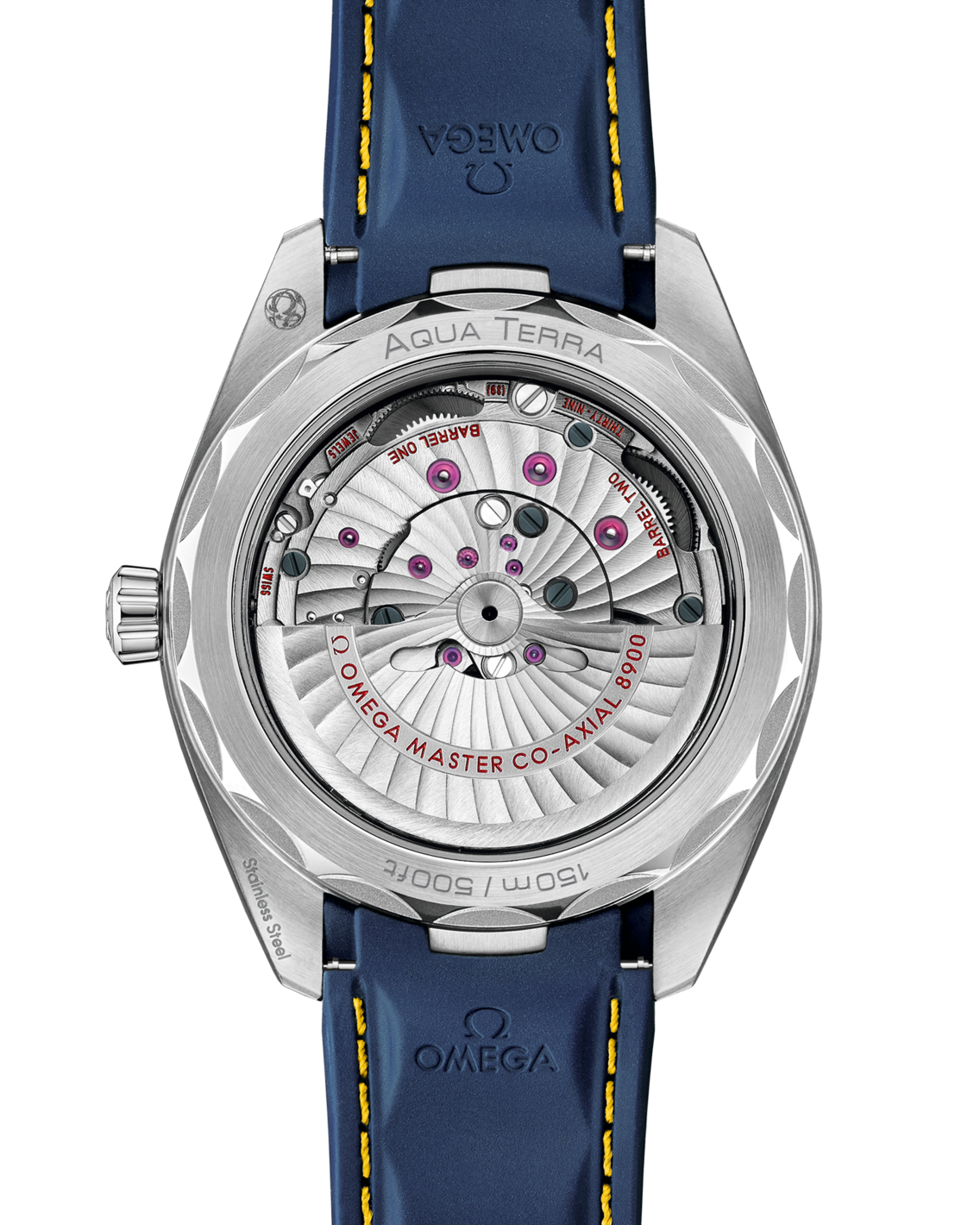 Men's Blue Dial Automatic Watch with Date - Blue Rubber Strap Premium Sports Watch