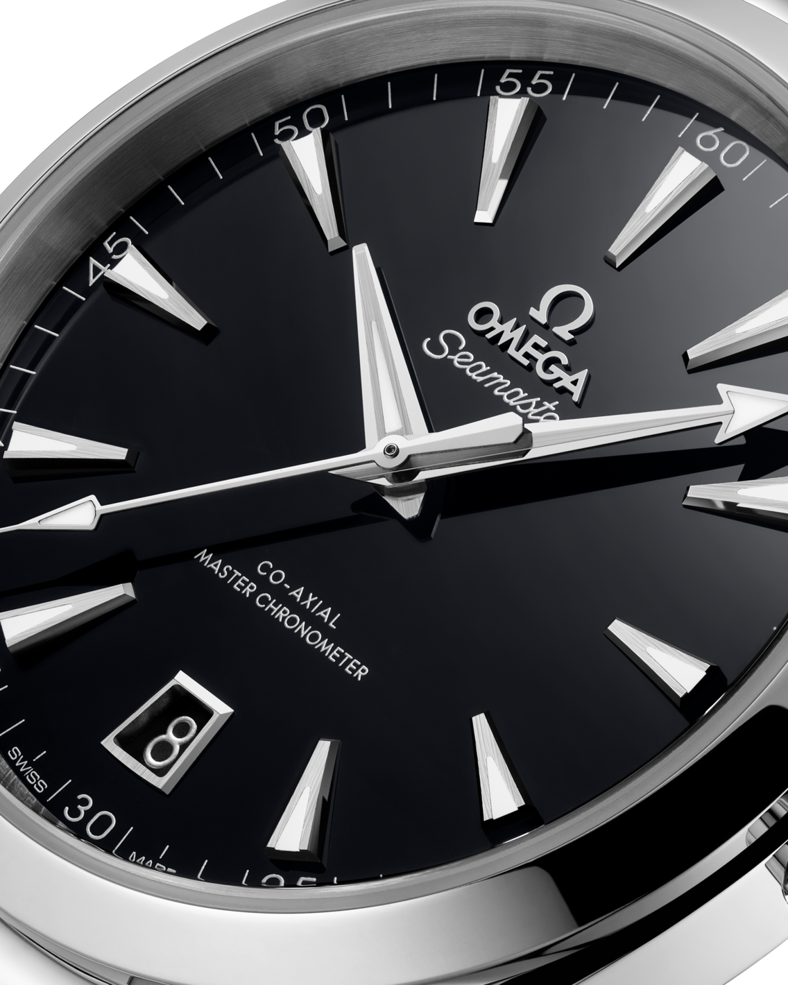 Men's Stainless Steel Black Dial Automatic Watch with Date - Premium Dress Watch