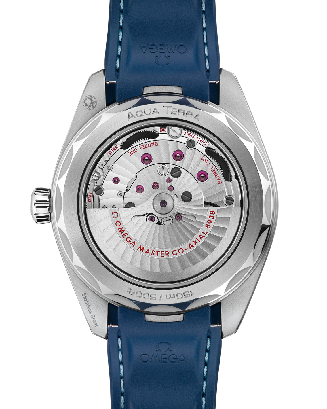 Men's Blue Dial World Time Automatic Watch with Date - Blue Rubber Strap GMT Travel Watch