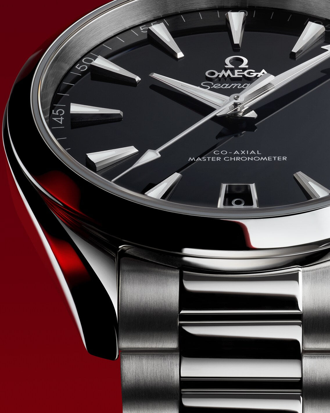 Men's Stainless Steel Black Dial Automatic Watch with Date - Premium Dress Watch