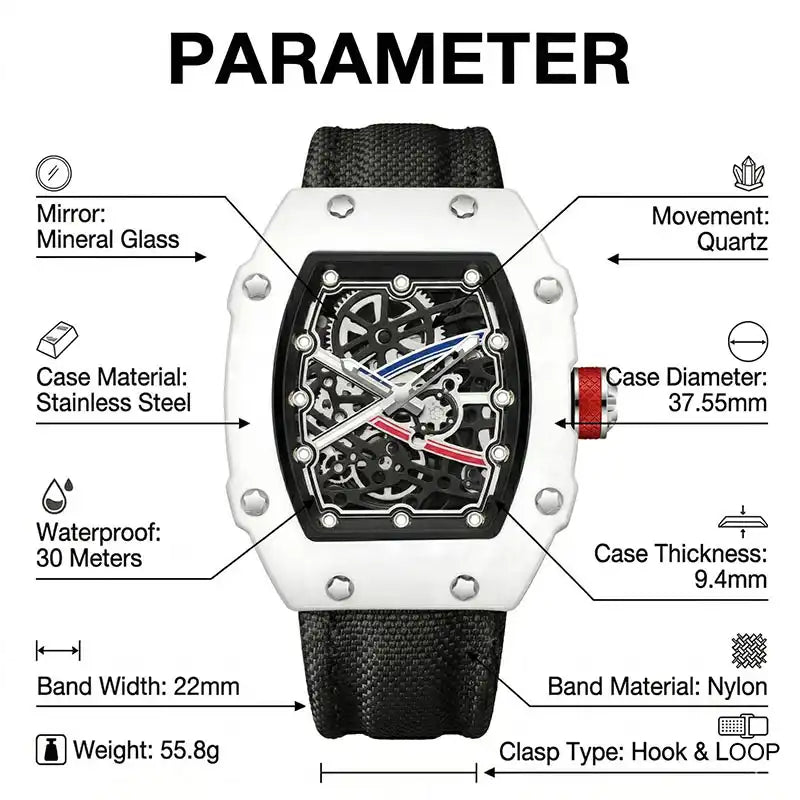 Apex Phantom Skeleton Luxury Sports Watch