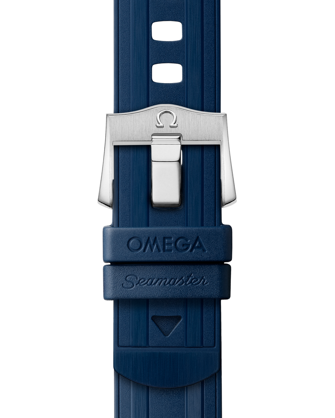 Men's Grey Dial Diver Automatic Watch with Date - Blue Rubber Strap - 300M
