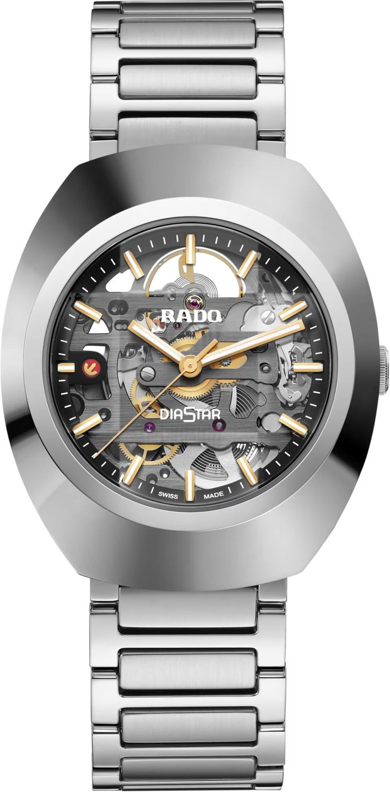 Premium Square Skeleton Automatic Watch - Silver Steel - Open-Heart Dial - Swiss Made