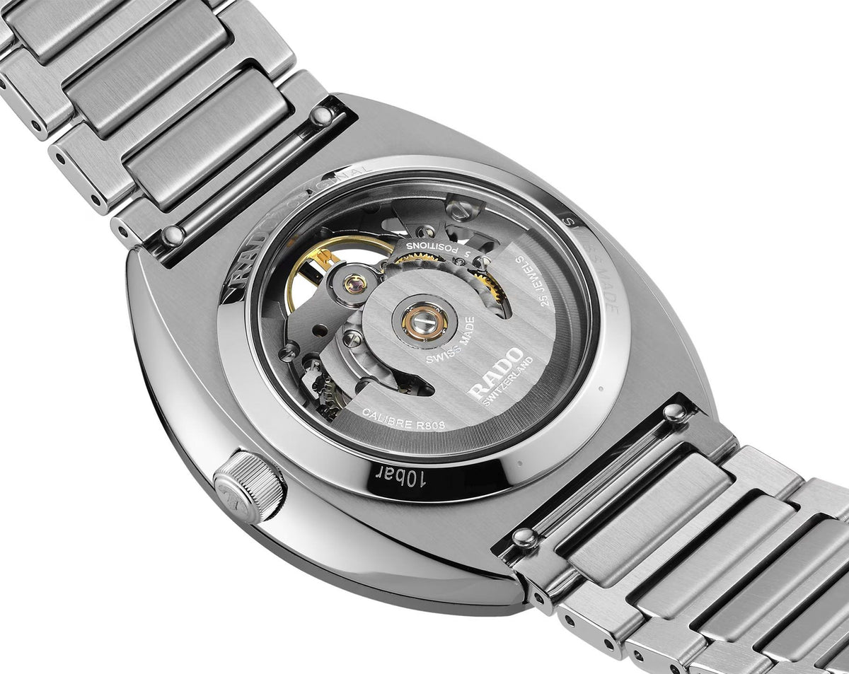 Premium Square Skeleton Automatic Watch - Silver Steel - Open-Heart Dial - Swiss Made