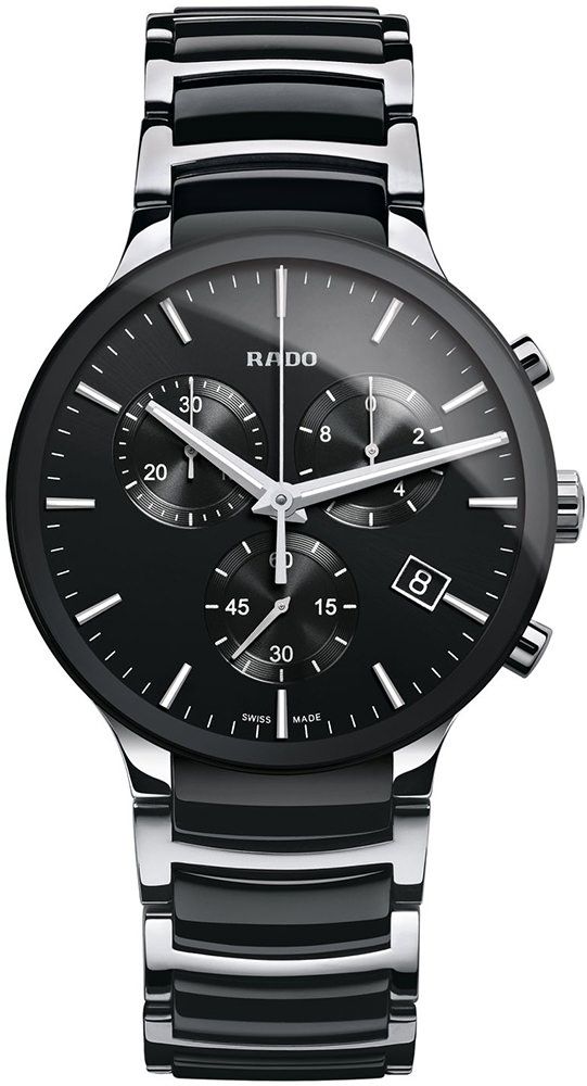 Premium Chronograph Watch - Black Ceramic & Steel - Swiss Made