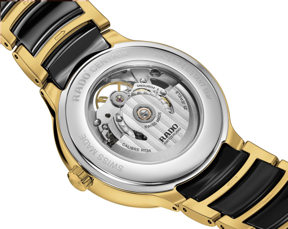 Open Heart Automatic Watch 42mm - Green Dial Gold Two-Tone Ceramic