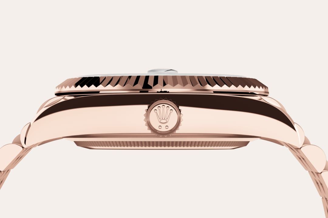 Men's Luxury Rose Gold Quartz Watch with Slate Grey Dial - Dual Time, Annual Calendar and Jubilee Bracelet
