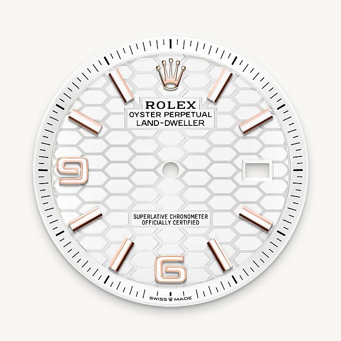 Men's Rose Gold Quartz Watch with White Honeycomb Dial - Date Display and Jubilee Bracelet - Luxury Inspired
