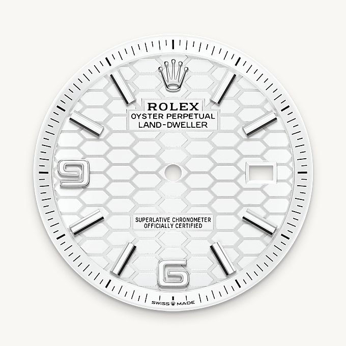 Men's Luxury Inspired Quartz Watch with White Honeycomb Pattern Dial - Date Display